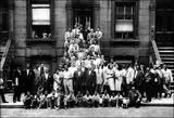 Beeldvergroting: A Great Day in Harlem. Foto: Art Kane (1925-1995)