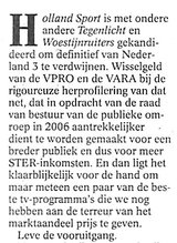 Beeldvergroting: (Wim de Jong in de Volkskrant, vandaag)